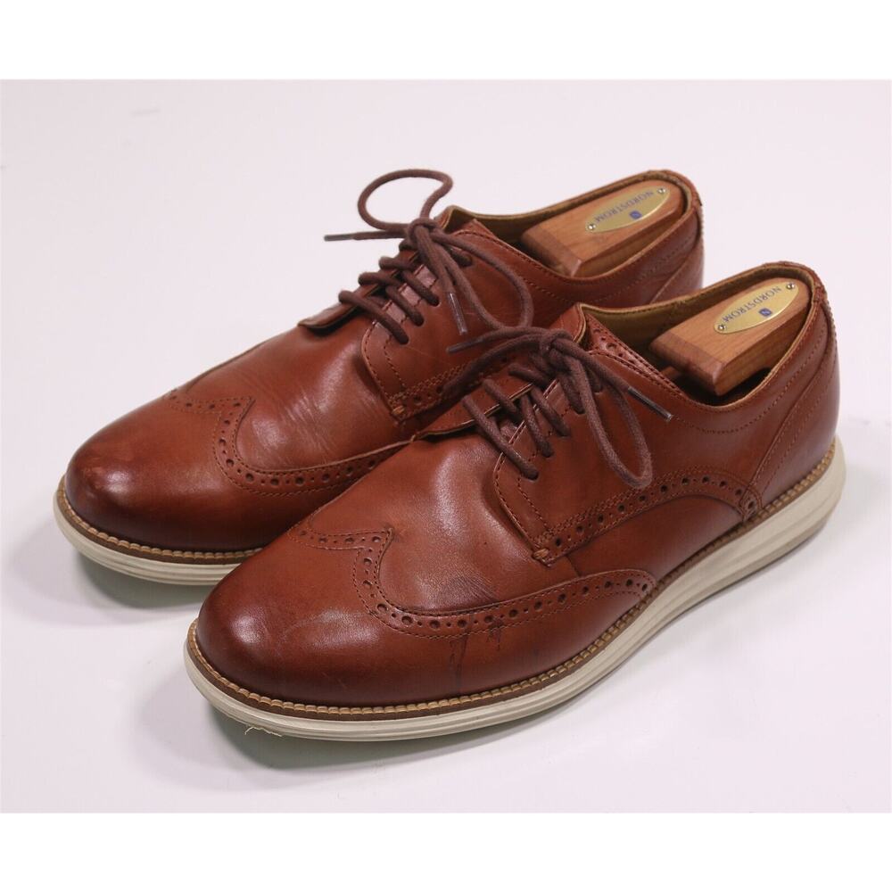 Cole-Haan Men's Original Grand Wingtip Oxford Brown Dress Shoes Men's US 11 W - Picture 2 of 11